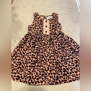Swoon Baby Boutique Pink Cheetah Print Dress 4T EUC